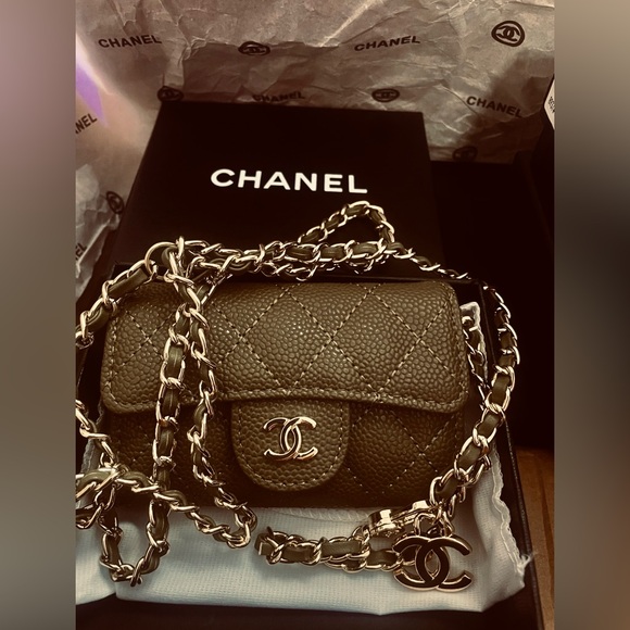 CHANEL Handbags - 🥑 🚫SOLD🚫Chanel Mini Quilted Bag with iconic Gold braided Chain Vegan leather